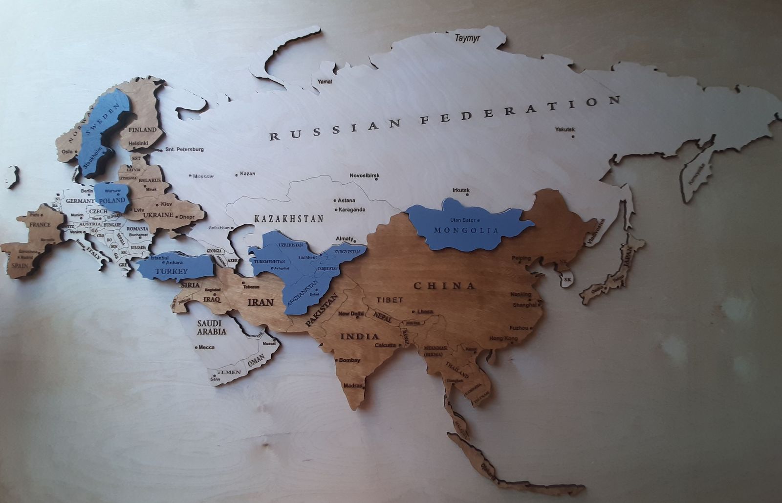 Mapa świata 3 warstwy.